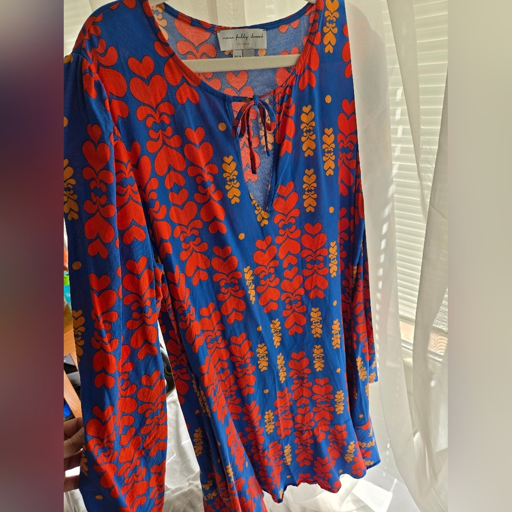 Taylor Heart & Keyhole Print Mini Shift dress. Size 10US Large